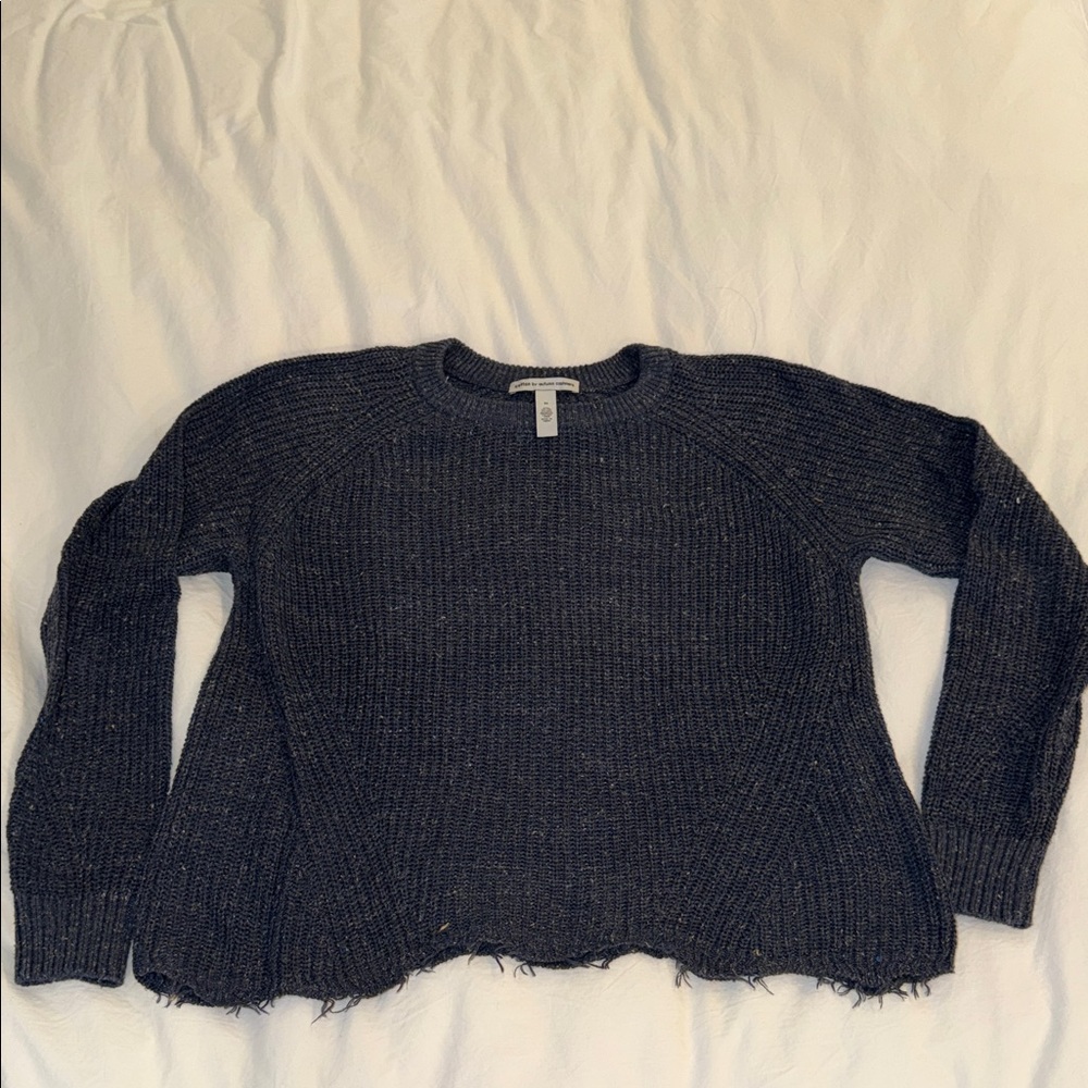 Cotton By Autumn Cashmere cotton scalloped sweater